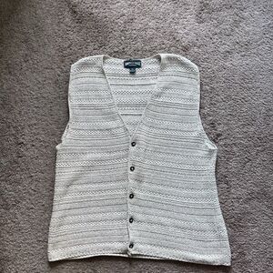 VTG 90s American Eagle Outfitters Sweater Vest Mens L Knit Button Up Made in USA
